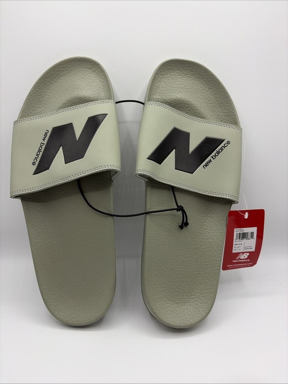 New Balance Men’s Sandals Slides Flip Flops Beach Pool US 12D Olive Green NWT